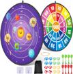 double-sided 28" dart board game set for kids - 16 sticky balls & 8 darts, indoor/outdoor party toys gift for 3-12 year old boys girls logo