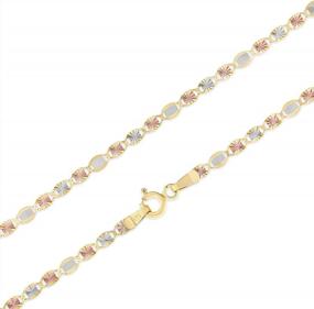 img 4 attached to Shine Bright With Ioka'S 14K Yellow Gold Valentino Star Diamond Cut Necklace