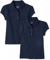 girls' ruffle pique polo shirt with short sleeves from the children's place logo