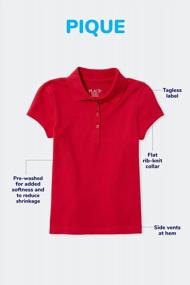 img 1 attached to Girls' Ruffle Pique Polo Shirt With Short Sleeves From The Children'S Place