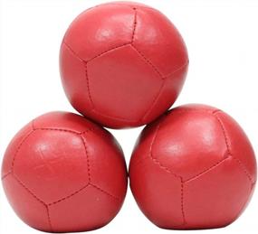 img 4 attached to Мячи для жонглирования Zeekio Josh Horton Pro Series - [Набор из 3] 12 панелей, синтетическая кожа с наполнителем из проса, с пластиковыми бобами,
