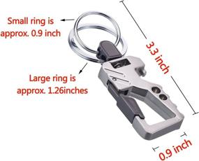 img 2 attached to 2 Pack Car Key Chain Bottle Opener Keychain For Men And Women (Silver And Gun)