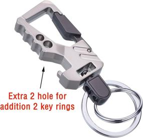 img 1 attached to 2 Pack Car Key Chain Bottle Opener Keychain For Men And Women (Silver And Gun)