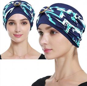 img 4 attached to Women'S Chemotherapy Turban Headwear - Soft, Stylish, And Warm Beanie Hats For Spring And Summer