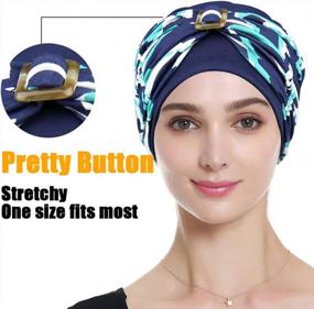 img 2 attached to Women'S Chemotherapy Turban Headwear - Soft, Stylish, And Warm Beanie Hats For Spring And Summer