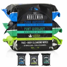 img 3 attached to Revitalize Your Skin With Men'S Post-Workout Hemp Cleansing Wipes - 90Ct, 3 Pack