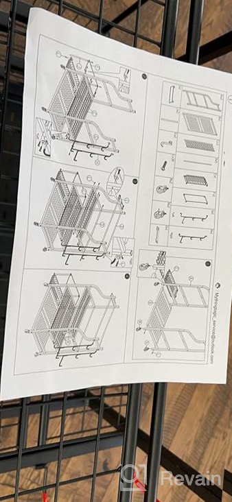 img 1 attached to Mythinglogic Yoga Mat And Equipment Storage Rack With Hooks And Wheels - Gym Organizer For Dumbbells, Kettlebells, Foam Roller, Yoga Strap, And Resistance Bands review by Ken Pinell