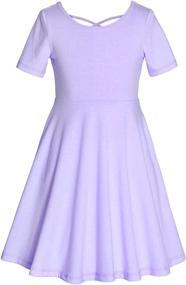 img 4 attached to JESKIDS Girls Sleeve Twirly Skater Dresses: Trendy Girls' Clothing at its Finest