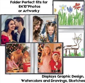 img 1 attached to 2 Pack Of Black 8X10 Photo Album Books - Holds 68 Pictures, Perfect For Kids Artwork And 10X8 Sheet Protector Folders - Ideal Art Portfolio Binder For 8 X 10 Photos And Albums For 8X10 Pictures