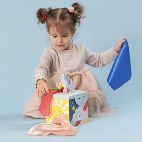 img 2 attached to 🧣 Baby Steps Magic Tissue Box: Colorful Montessori Scarves for Sensory Development and Educational Learning in Infants, Toddlers, Newborns, and Kids