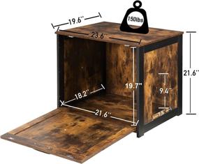 img 1 attached to 🐾 DWANTON Cat Litter Box Furniture Hidden - Reversible Entrance, Stylish Indoor Cat Box Enclosure, Wooden Cabinet, Nightstand End Table