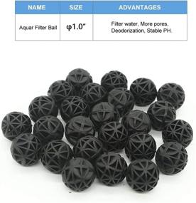 img 2 attached to 🐠 Lefunpets 50PCS 1-Inch Bio Balls for Aquarium: Fish Tank Sump Filter Media Pack with Free Media Bag