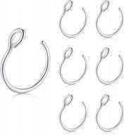 non-pierced clip on fake septum nose rings hoop jewelry for women men - qwalit faux piercing jewelry логотип