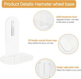 img 1 attached to 🐹 Quiet Jetczo Hamster Exercise Wheel with Adjustable Stand & Anti-Slip Stickers - Ideal for Dwarf Hamsters, Gerbils, and Mice (7.9IN)