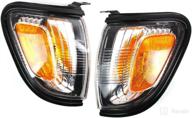 🚗 2001-2004 toyota tacoma black parking/side marker light assembly pair, driver and passenger side (209), to2520163 to2521163 логотип