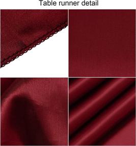 img 2 attached to Aneco 12 Pack Satin Table Runner 12 X 108 Inch Burgundy Long Wedding Satin Silk Table Runner For Wedding Banquet Graduations Birthday Party Decoration