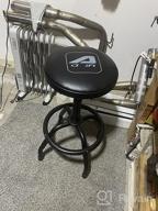 img 1 attached to Adjustable Height Swivel Garage Bar Stool By Eisen EST3 For Industrial Workshops, Auto Repair Shops And More - Sleek Black Mechanics Stool review by Charles Long