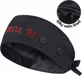 img 2 attached to Adjustable Working Hats For Women Men With Button And Sweatband - ABAMERICA Tie Back Or Toggle, One Size