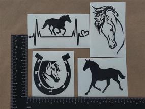 img 3 attached to Horse Decal Pack Heartbeat Horseshoe