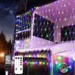 brizlabs 360 led christmas net lights with remote - multicolor mesh lights for indoor and outdoor decorations logo