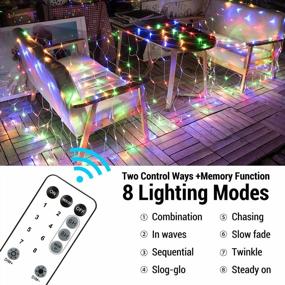img 3 attached to BrizLabs 360 LED Christmas Net Lights With Remote - Multicolor Mesh Lights For Indoor And Outdoor Decorations