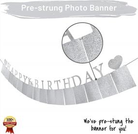 img 3 attached to Pre-Assembled Silver Sweet 16 Photo Banner With 16 Photo Card Frames - Perfect Decoration For Girls' 16Th Birthday Party