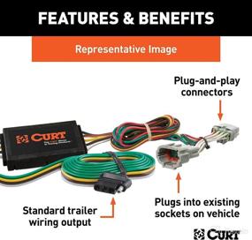 img 3 attached to 🔌 Custom Trailer Wiring Harness for Lincoln MKX - CURT 56298, Vehicle-Side, 4-Pin, Black finish