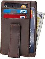 beartwo genuine leather minimalist blocking wallet logo