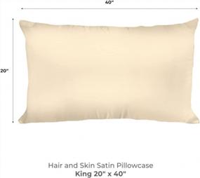 img 3 attached to 🌟 Spasilk Satin Pillowcase for Hair and Face - King Size, Gold - Enhanced SEO