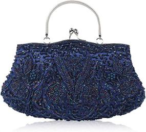 img 4 attached to EROUGE Beaded Sequin Design Evening Women's Handbags & Wallets in Clutches & Evening Bags