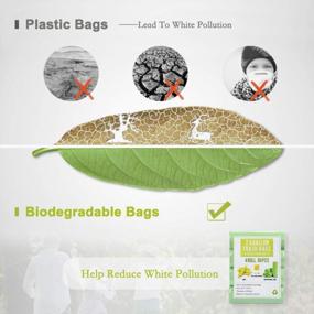 img 2 attached to Eco-Friendly Garbage Bags: 1.2 Gallon Biodegradable Mini Compostable Bathroom Trash Bags, Tear & Leak Resistant, 80-Pack
