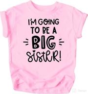 olive loves apple big sister new baby announcement t-shirts and raglans - officially welcoming a new sibling логотип