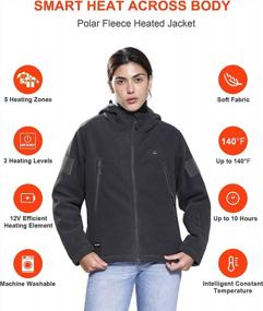 img 2 attached to Stay Cozy And Warm With DEWBU'S Heated Jacket Polar Fleece With 12V Battery Pack And Electric Heating Hoodie