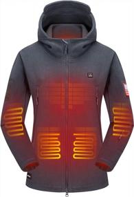 img 4 attached to Stay Cozy And Warm With DEWBU'S Heated Jacket Polar Fleece With 12V Battery Pack And Electric Heating Hoodie
