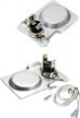 magnetic thermostat switches and heat-resistant wires for effortless control of fireplace stove blower fan logo