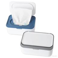 2 pack wipe dispenser by sherryjerrygarry - baby diaper wipes case with lids, wipe holder for baby & adult, sealing design keeps wipes fresh, non-slip, easy open/close logo