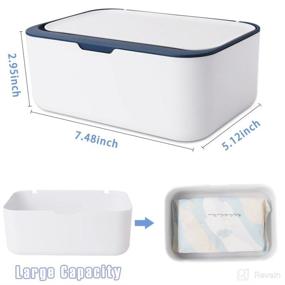 img 1 attached to 2 Pack Wipe Dispenser by SherryJerryGarry - Baby Diaper Wipes Case with Lids, Wipe Holder for Baby & Adult, Sealing Design Keeps Wipes Fresh, Non-Slip, Easy Open/Close