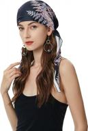stylish and comfortable women's chemo headwear: zlyc pre-tied head scarf headwraps logo