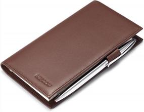 img 1 attached to Italian Calfskin Checkbook Cover W/ Free Divider - Supple Leather By HISCOW