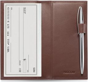 img 4 attached to Italian Calfskin Checkbook Cover W/ Free Divider - Supple Leather By HISCOW