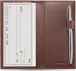 italian calfskin checkbook cover w/ free divider - supple leather by hiscow logo