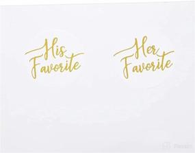 img 1 attached to Sparkling Gold Foil Stickers for Weddings: His & Her Favorite (200 Pieces, 1-inch)