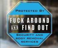 🚧 fafo security warning sign - protected by f.a.f.o - funny decal sticker for home, door, or car window (2-pack) логотип