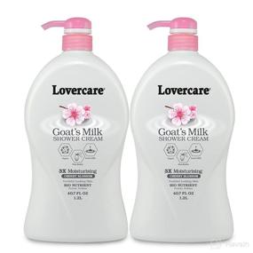 img 4 attached to 🍒 Lovercare Goat's Moisturizing Body Wash: Royal Cherry Blossom Shower Cream - Pack of 2, 40.7 Fl.Oz