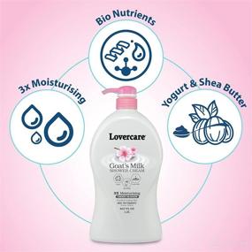 img 3 attached to 🍒 Lovercare Goat's Moisturizing Body Wash: Royal Cherry Blossom Shower Cream - Pack of 2, 40.7 Fl.Oz