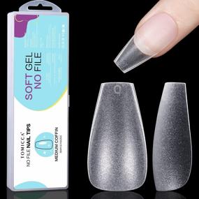 img 4 attached to Get Flawless Matte Coffin Nails With 360Pcs TOMICCA Soft Gel Nail Tips - All 15 Sizes Included!