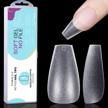 get flawless matte coffin nails with 360pcs tomicca soft gel nail tips - all 15 sizes included! logo