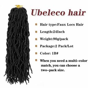 img 3 attached to Get Ready For A Trendy Look With Ubeleco 24 Inch Faux Locs Crochet Hair - Pre Looped Synthetic Locs Crochet Hair For Women.