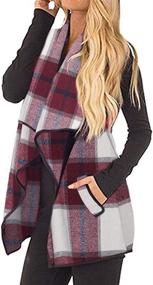 img 3 attached to Unidear Womens Sleeveless Cardigans Pockets Women's Clothing : Coats, Jackets & Vests