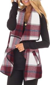 img 4 attached to Unidear Womens Sleeveless Cardigans Pockets Women's Clothing : Coats, Jackets & Vests